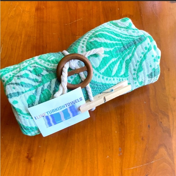 Succulents Reversible Textile Boho Decor Layered Organic Cotton Loom Weave NEW - Picture 2 of 6